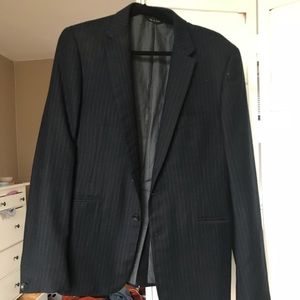 Rag & Bone Navy Pinstripe Blazer 40R